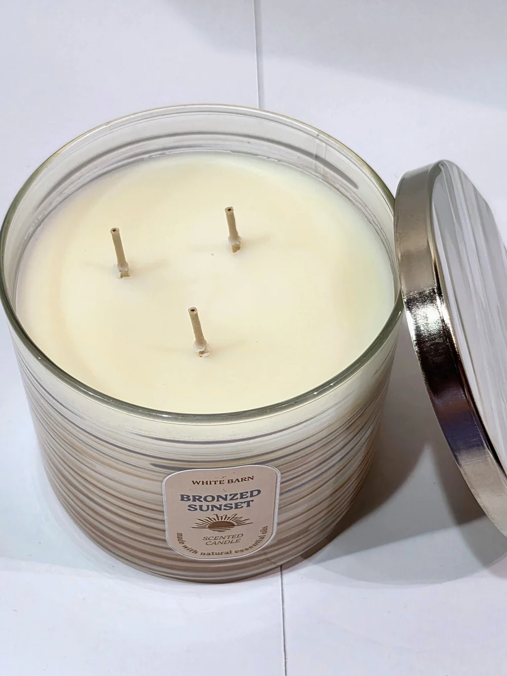 Bath & Body Works BRONZED SUNSET Large 3-Wick Candle 14.5 oz - Picture 4 of 6